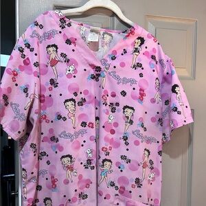 Betty Boop Scrub Top